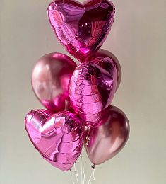 Сет "Rose" фонтан их фольгированных шаров