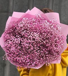 Букет из 15 ярко розовых гипсофил