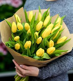 Букет из 25 тюльпанов "Sunshine"