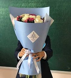 букет "Школьный" из голландских роз