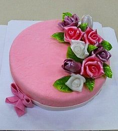 Торт с цветами