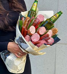 Мужской букет "Smith" с пивом и колбасками