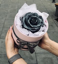 Вечная роза в стильной коробке