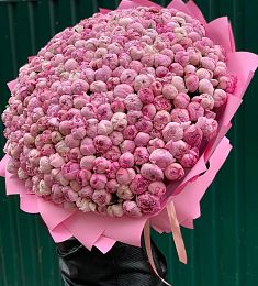 Букет "Пиона бум" роскошный букет из 351 голландского пиона в оформлении