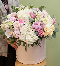 Премиальная весенняя композиция "Для самой нежной" в коробке