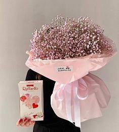 Сет GLORY 1.0 букет из гипсофилы и Raffaello