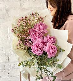 Букет "Пурпле" из голландских роз
