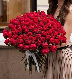 101 пионовидная роза RED PIANO