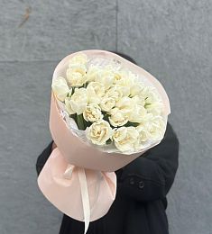 Букет из 25 пионовидных тюльпанов