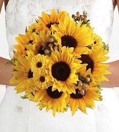 Букет невесты "В Счастливую жизнь" из подсолнух 