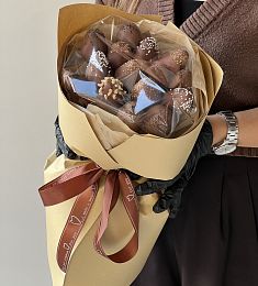 Клубничный букет "Шоко"  клубника в молочном шоколаде