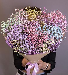 Букет из 7 разноцветных гипсофил