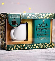 Подарочный набор «Бодрящего нового года»: кружка 125 мл, кофе молотый 100 г