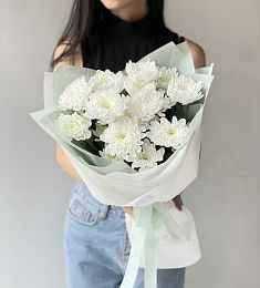 Букет «Букварь» из хризантем 