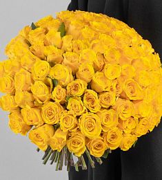 Букет из 101 желтой розы