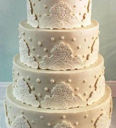 Свадебный торт "Кружевной"