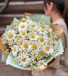 Букет "Белое облачко" из ромашек 