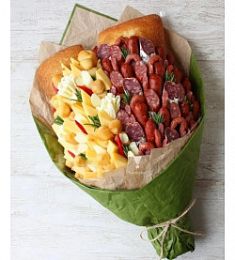 Букеты из колбасы "Атланта" с сыром