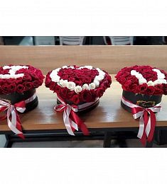 "Карнавал цветов"  из голландских роз (3 коробки)