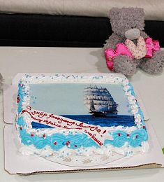 Фототорт с кораблем