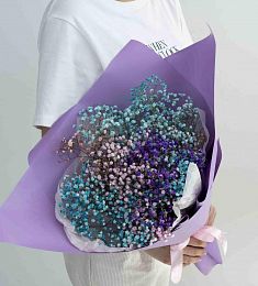 Букет из 5 разноцветных гипсофил